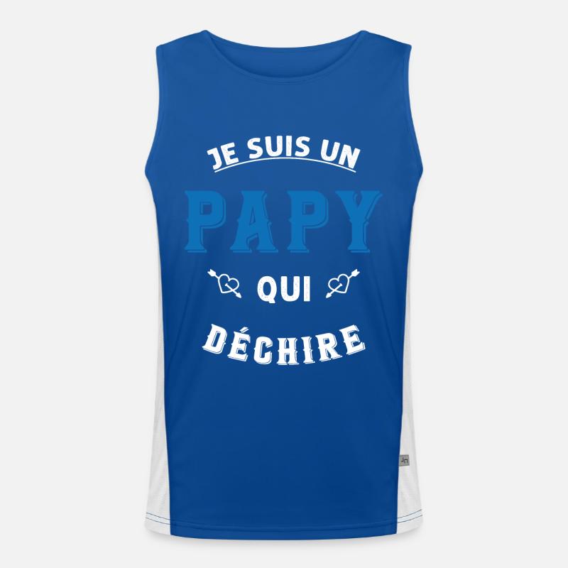 Je suis un papy qui déchire Débardeur respirant contrasté Homme 