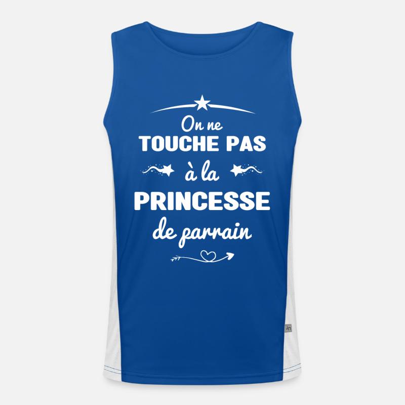 On ne touche pas à la princesse de parrain Débardeur respirant contrasté Homme 