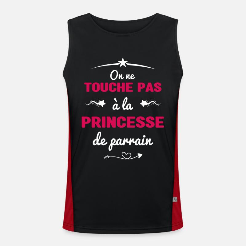 On ne touche pas à la princesse de parrain Débardeur respirant contrasté Homme 