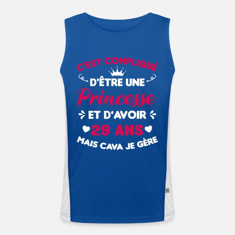 Princesse 29 Ans Joyeux Anniversaire Idée Cadeau Débardeur respirant contrasté Homme 