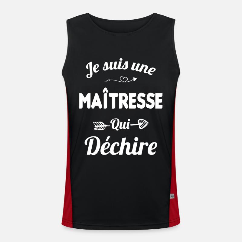 je suis une maîtresse qui déchire cadeau maîtresse Débardeur respirant contrasté Homme 
