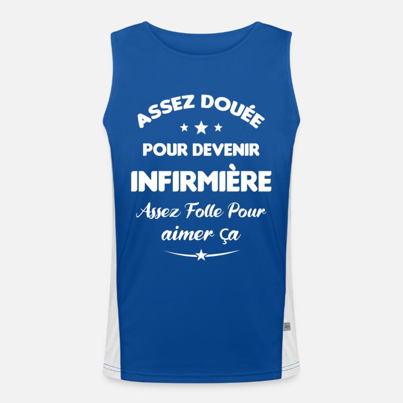 Assez douée pour devenir infirmière cadeau Débardeur respirant contrasté Homme 