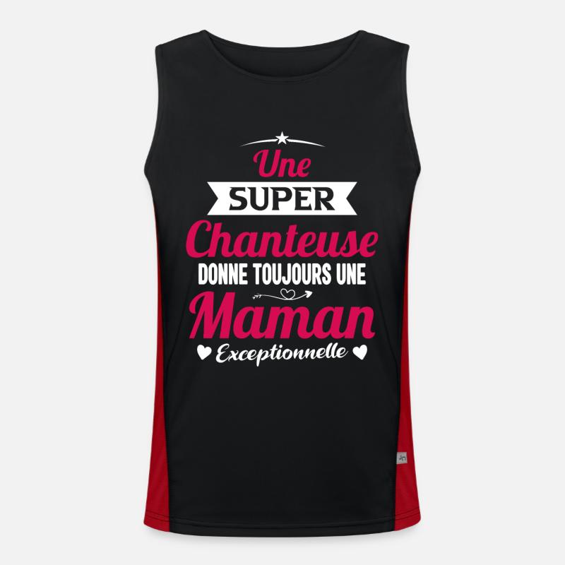 Chanteuse cadeau drôle maman future mère Débardeur respirant contrasté Homme 
