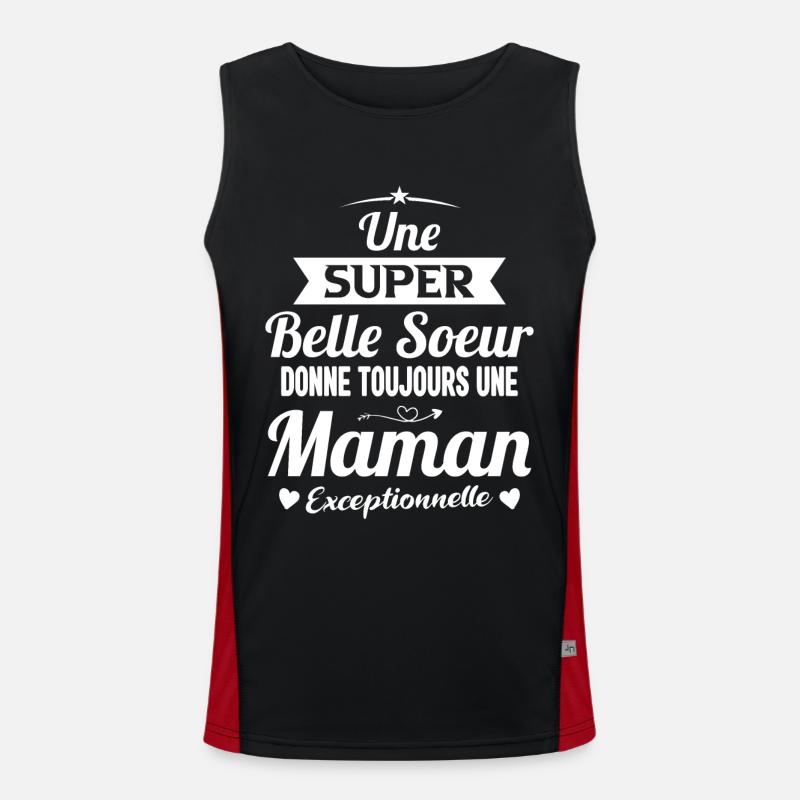 Belle soeur future maman cadeau drôle annonce mère Débardeur respirant contrasté Homme 