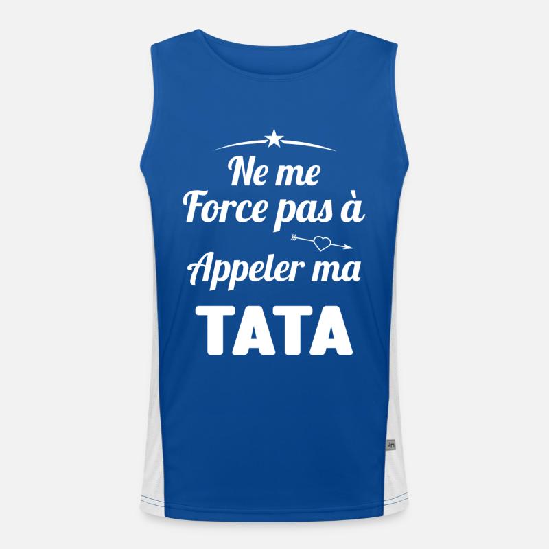 force pas à appeler ma tata Cadeau Débardeur respirant contrasté Homme 