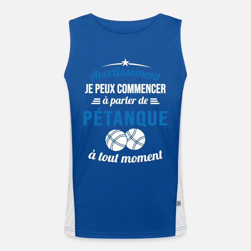 Parler De pétanque À Tout Moment Débardeur respirant contrasté Homme 