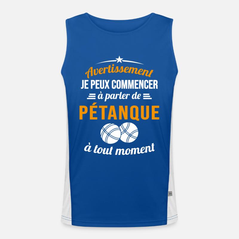 Parler De pétanque À Tout Moment Débardeur respirant contrasté Homme 