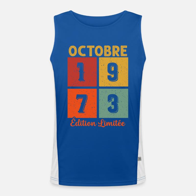Octobre 1973 Édition limitée Débardeur respirant contrasté Homme 