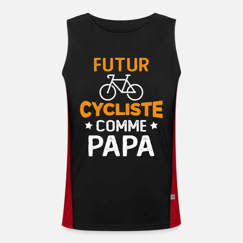 Futur cycliste comme papa Débardeur respirant contrasté Homme 