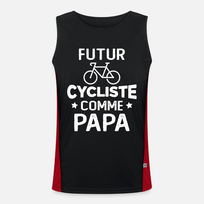 Futur cycliste comme papa Débardeur respirant contrasté Homme 