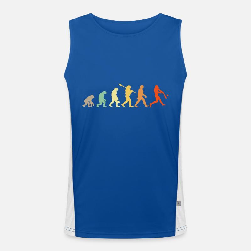 Baseball Evolution Baseball Player Gift Men's Functional Contrast Tank Top 