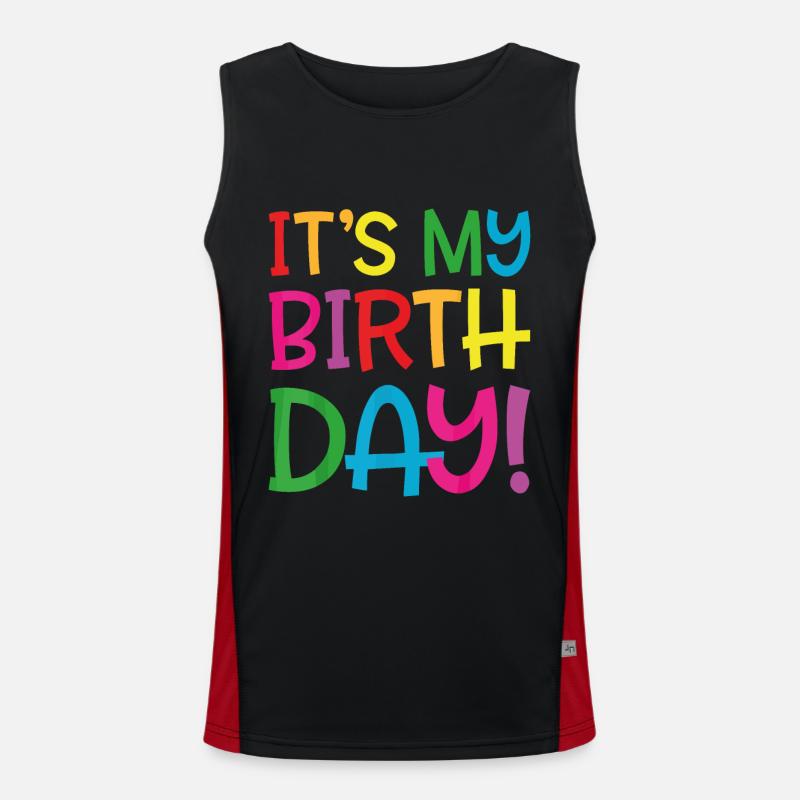 c'est mon anniversaire Débardeur respirant contrasté Homme 