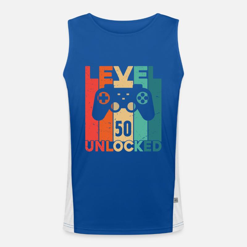 Level 50 Unlocked Men's Functional Contrast Tank Top 