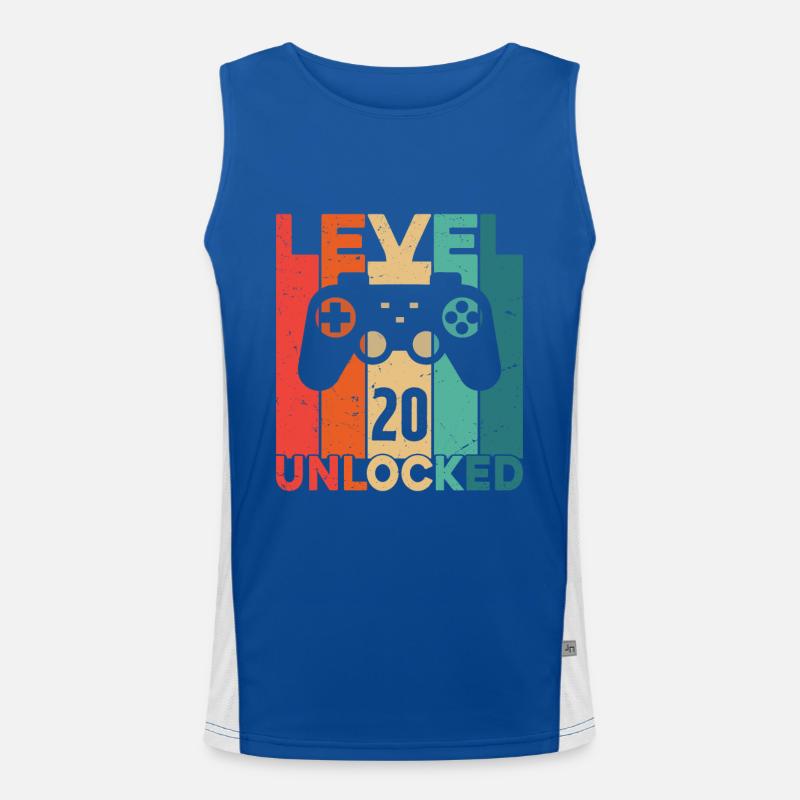Level 20 Unlocked Men's Functional Contrast Tank Top 