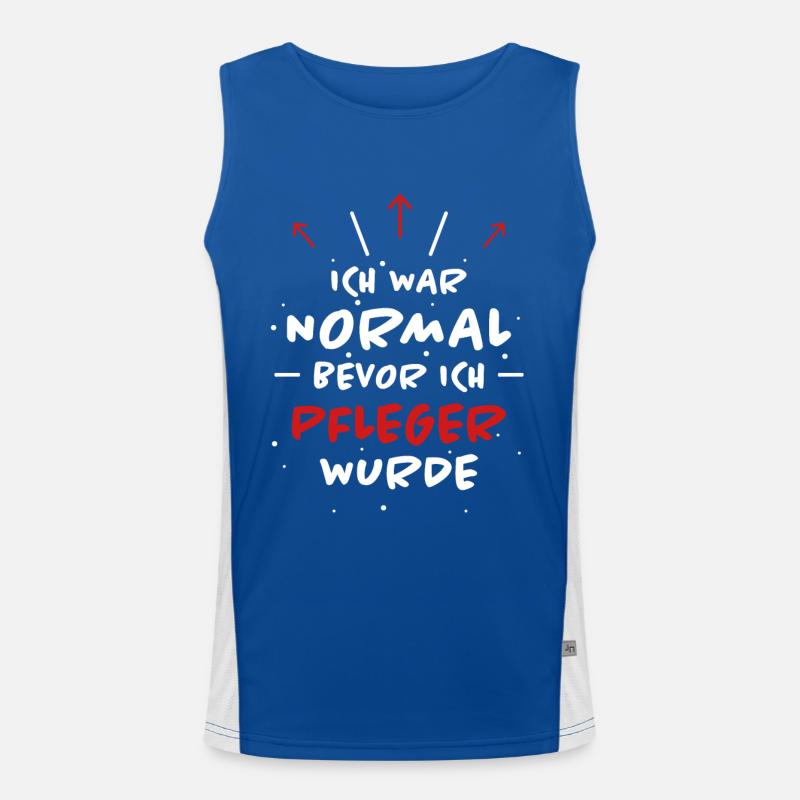 Pfleger Spruch Pflegekraft Lustig Pfleger Geschenk Funktionelles Kontrast-Tank Top für Männer 