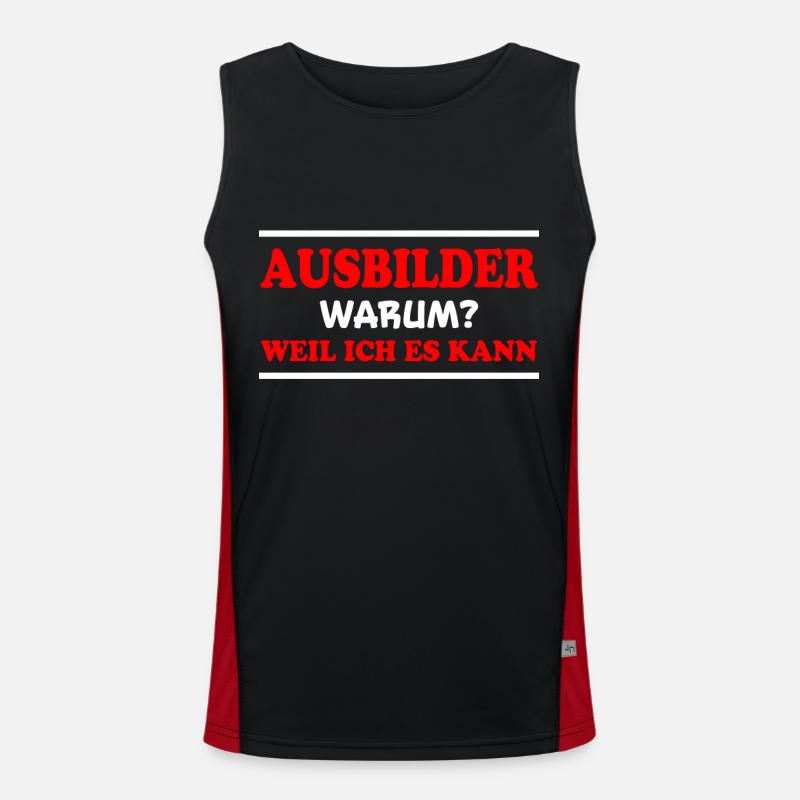 Ausbilder Spruch Beruf Lustiges Ausbilder Geschenk Funktionelles Kontrast-Tank Top für Männer 