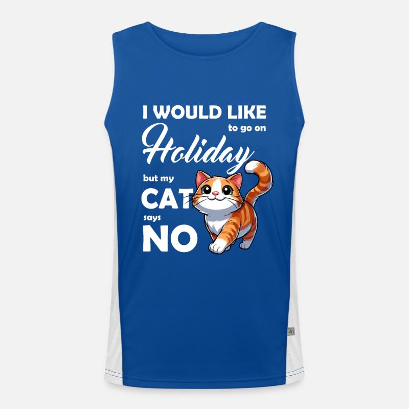 Chat Chat Maman Vacances Animal de compagnie Chat Amour Mignon Débardeur respirant contrasté Homme 
