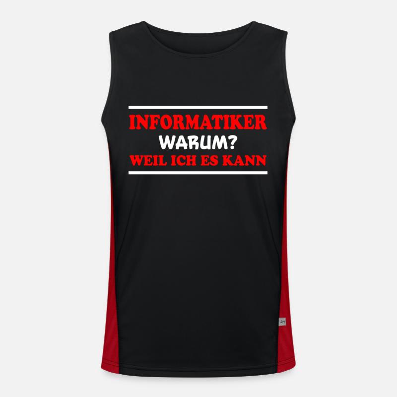 Informatiker Spruch Lustige Programmierer Geschenk Funktionelles Kontrast-Tank Top für Männer 