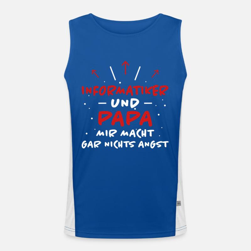 Informatiker Spruch Lustige Programmierer Geschenk Funktionelles Kontrast-Tank Top für Männer 