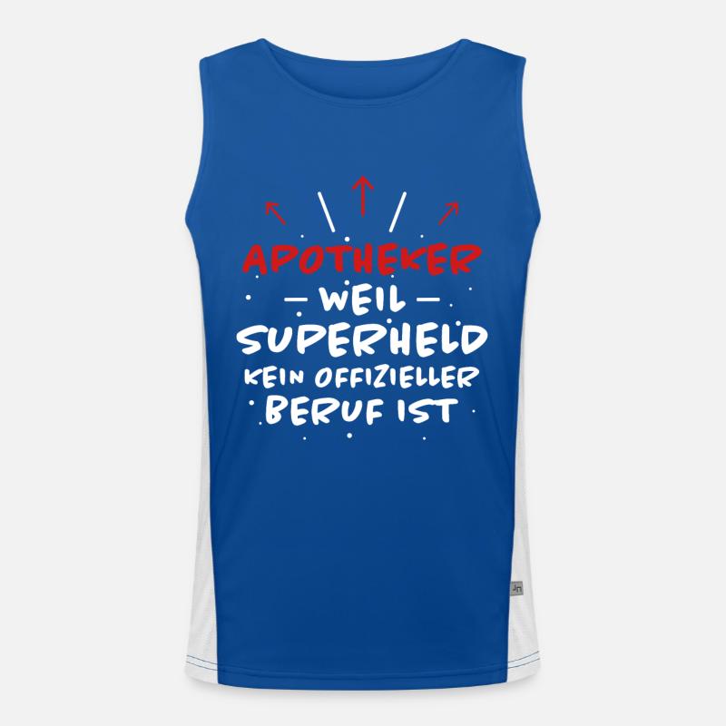 Apotheker Spruch Beruf Lustiges Apotheker Geschenk Funktionelles Kontrast-Tank Top für Männer 