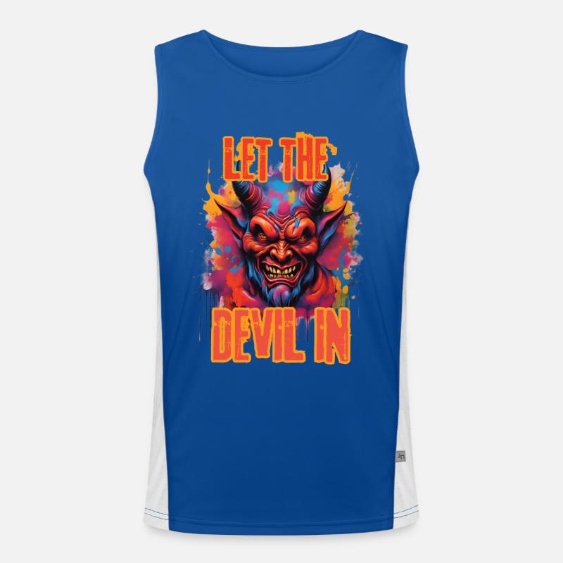 LASS DEN TEUFEL HEREIN. Funktionelles Kontrast-Tank Top für Männer 