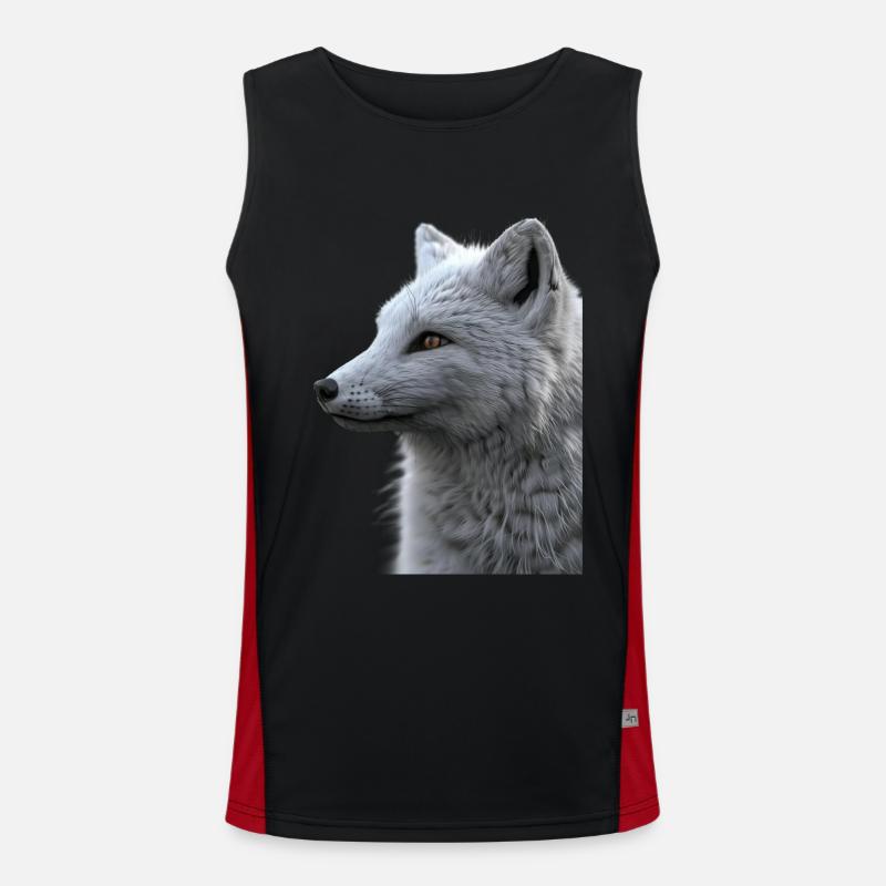 Polarræv - Funktionel kontrast tanktop til herrer  - sort/rød