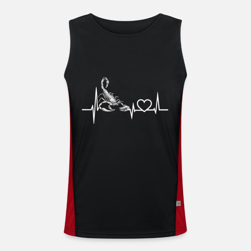 Scorpion - Men's Functional Contrast Tank Top - black/red