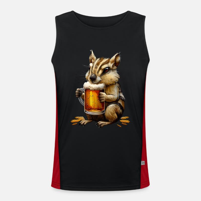 Tranquilizer Bomber - Men's Functional Contrast Tank Top  - black/red