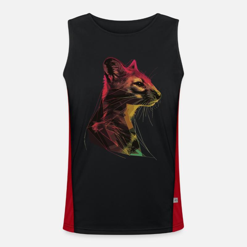 Hermelin Funktionelles Kontrast-Tank Top für Männer 