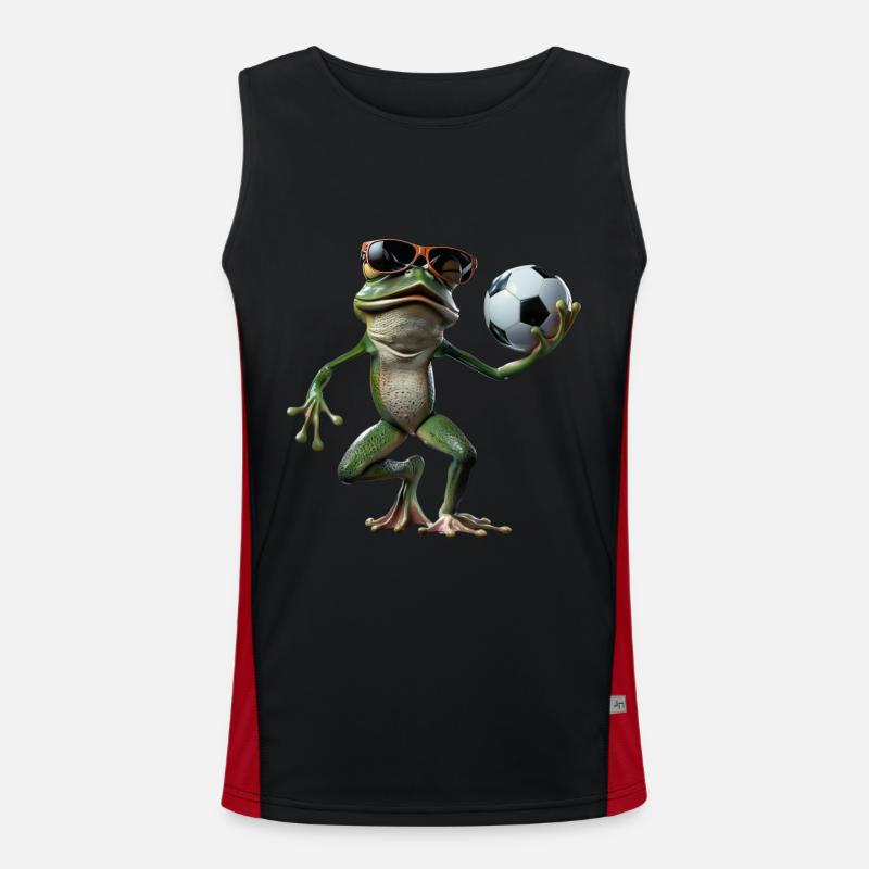 Frog - Men's Functional Contrast Tank Top - black/red
