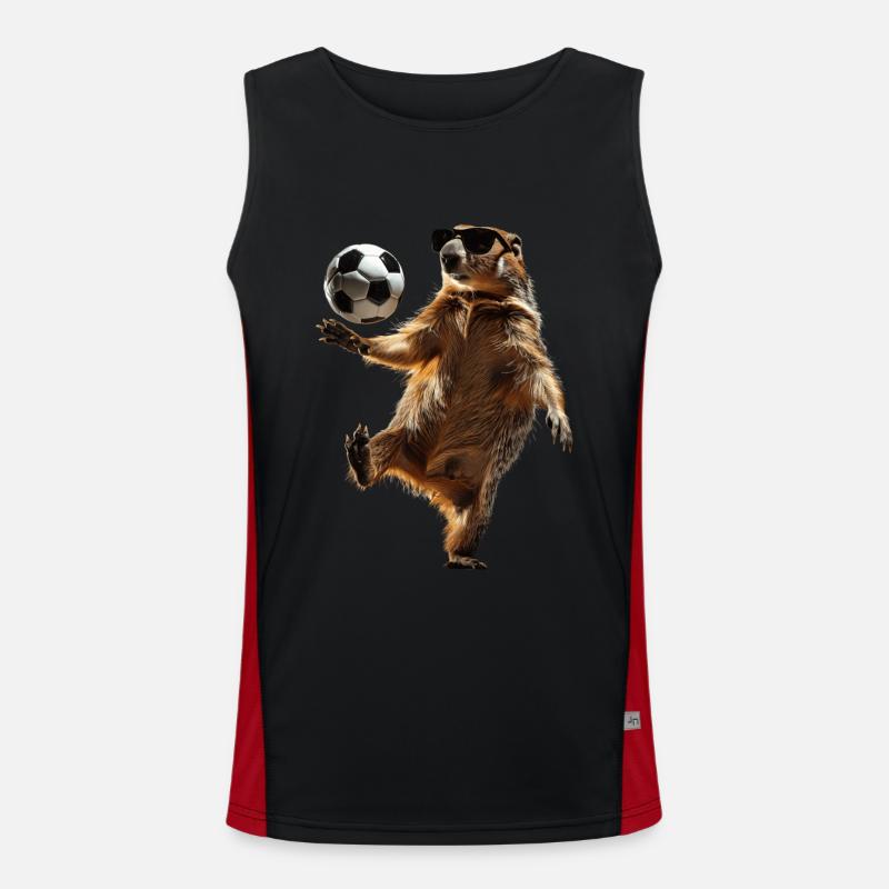 Murmeltier Funktionelles Kontrast-Tank Top für Männer 