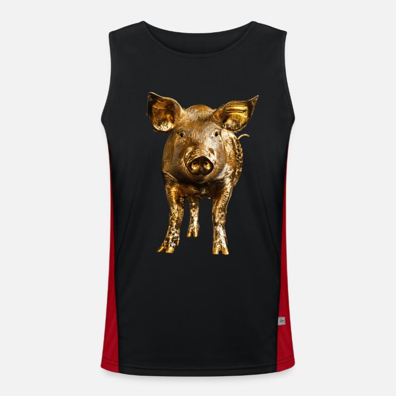 Schwein Funktionelles Kontrast-Tank Top für Männer 