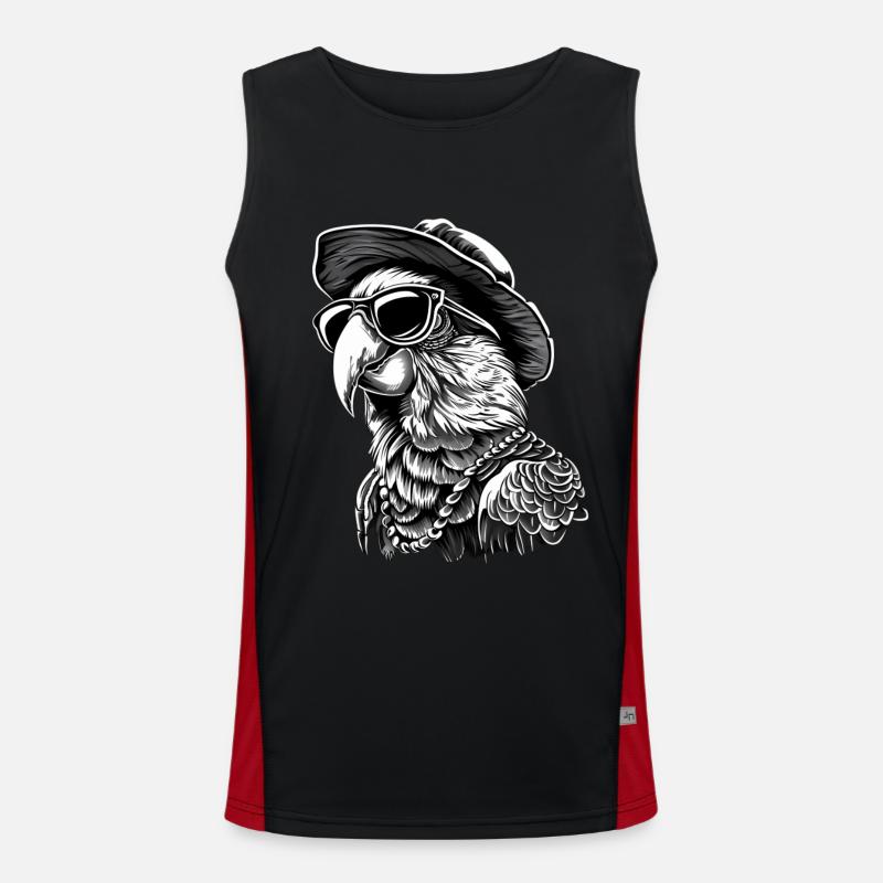 Papagei Funktionelles Kontrast-Tank Top für Männer 