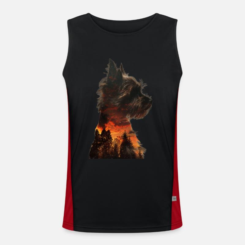 Yorkshire Terrier Funktionelles Kontrast-Tank Top für Männer 