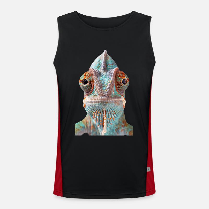 Chameleon - Men's Functional Contrast Tank Top  - black/red