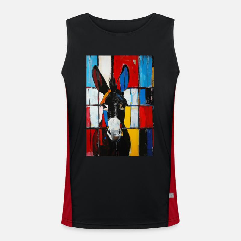 Esel Funktionelles Kontrast-Tank Top für Männer 