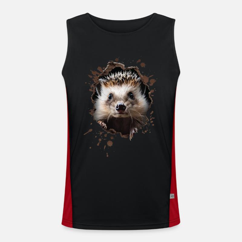 Igel Funktionelles Kontrast-Tank Top für Männer 