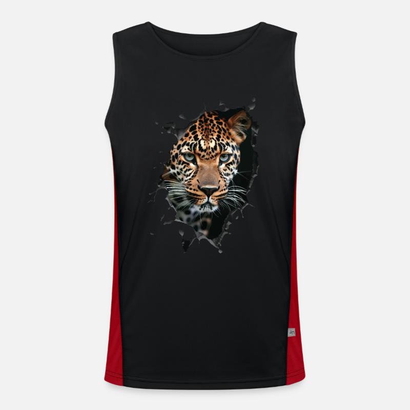 Léopard Débardeur respirant contrasté Homme 