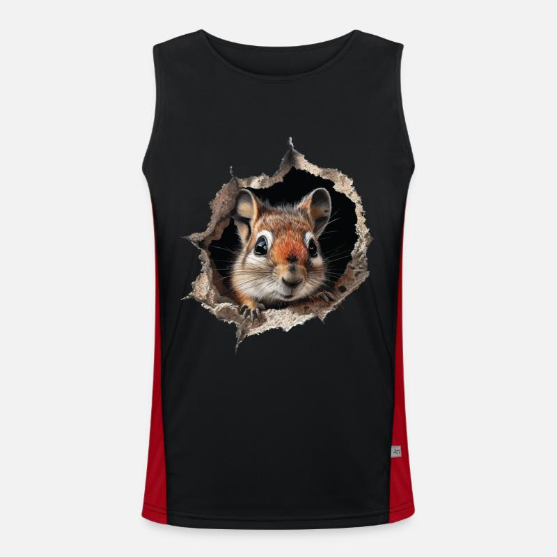 Tranquilizer Bomber - Men's Functional Contrast Tank Top  - black/red