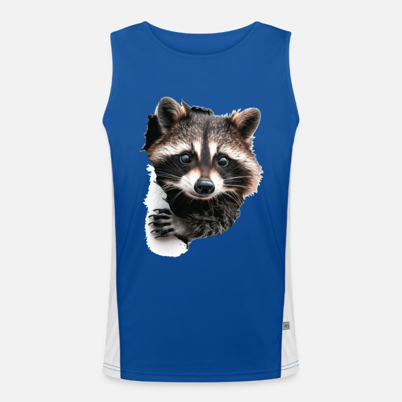 Waschbär Funktionelles Kontrast-Tank Top für Männer 