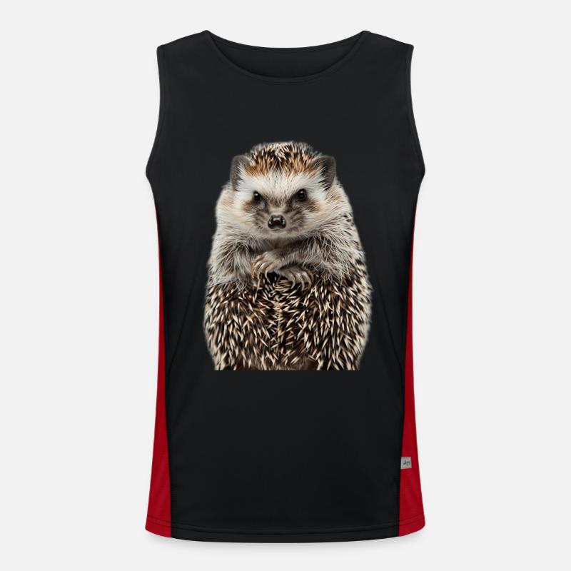 Hedgehog - Men's Functional Contrast Tank Top  - black/red