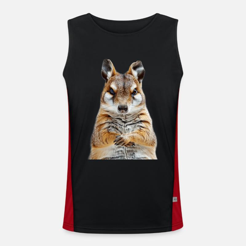 Tranquilizer Bomber - Men's Functional Contrast Tank Top  - black/red