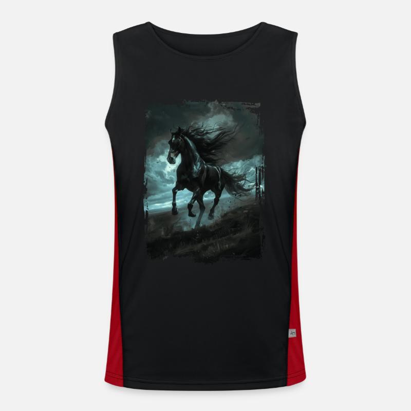 Viertel Pferde Funktionelles Kontrast-Tank Top für Männer 