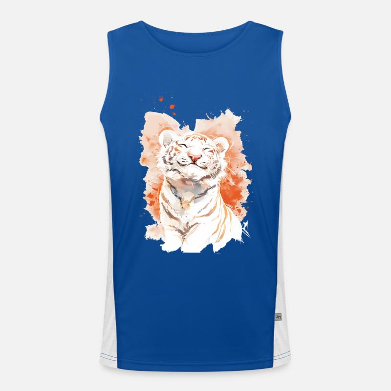 White Tiger Men's Functional Contrast Tank Top 