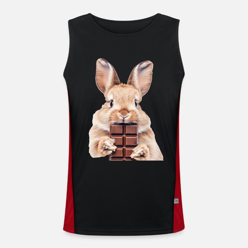 Rabbit - Men's Functional Contrast Tank Top  - black/red