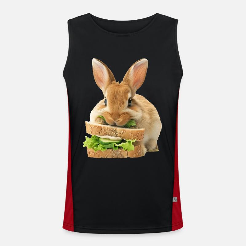 Rabbit - Men's Functional Contrast Tank Top  - black/red