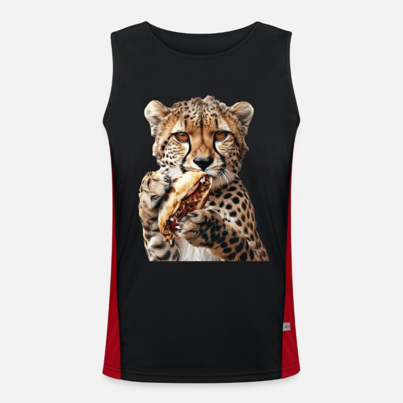 Gepard Funktionelles Kontrast-Tank Top für Männer 