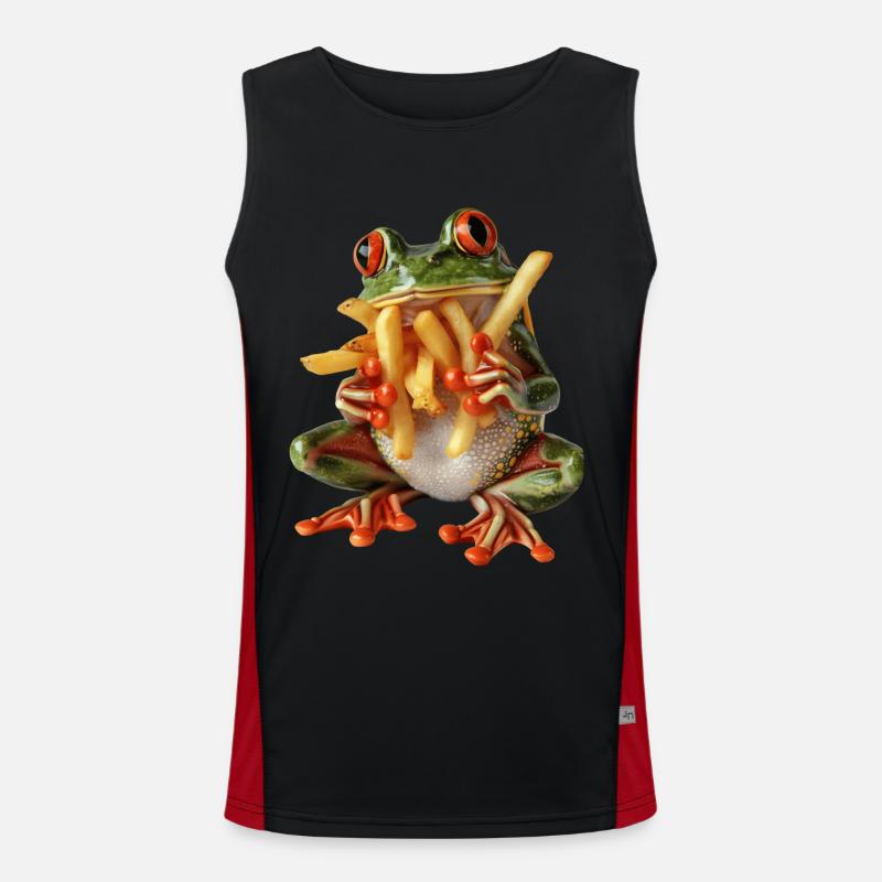 Frog - Men's Functional Contrast Tank Top - black/red