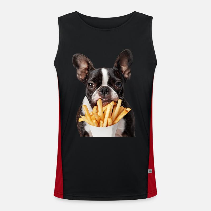 Boston Terrier Funktionelles Kontrast-Tank Top für Männer 