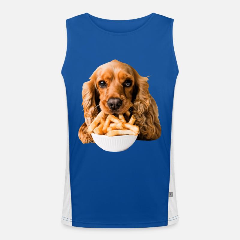 Cocker Spaniel Funktionelles Kontrast-Tank Top für Männer 